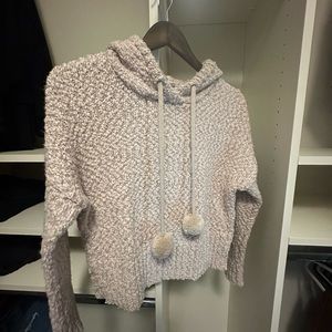 BLUSH PINK HOODED SWEATER SIZE XS